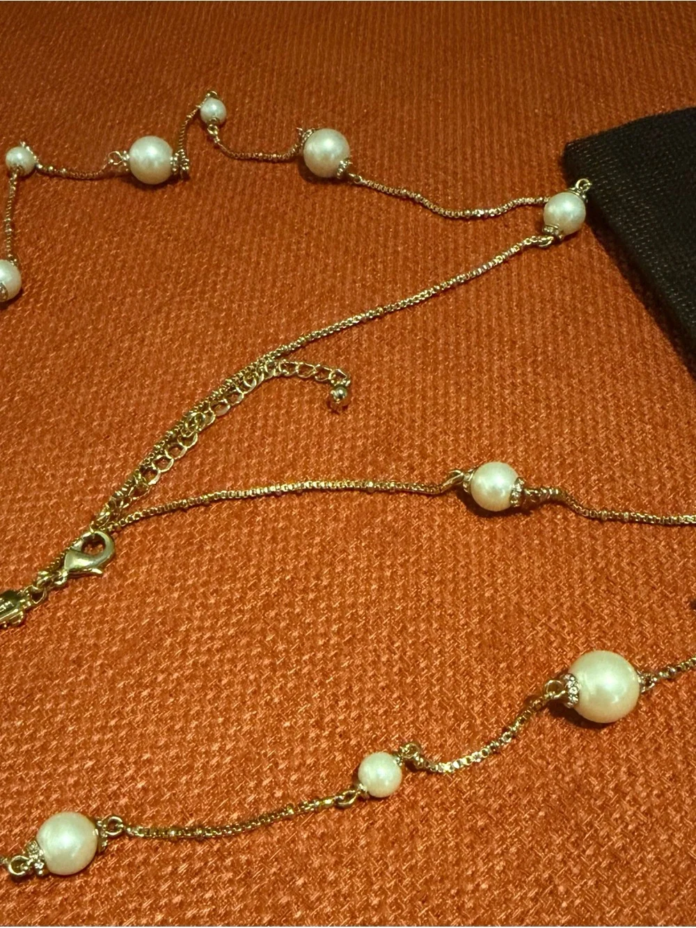 kate spade Gold-tone Necklace with White Faux Pearls